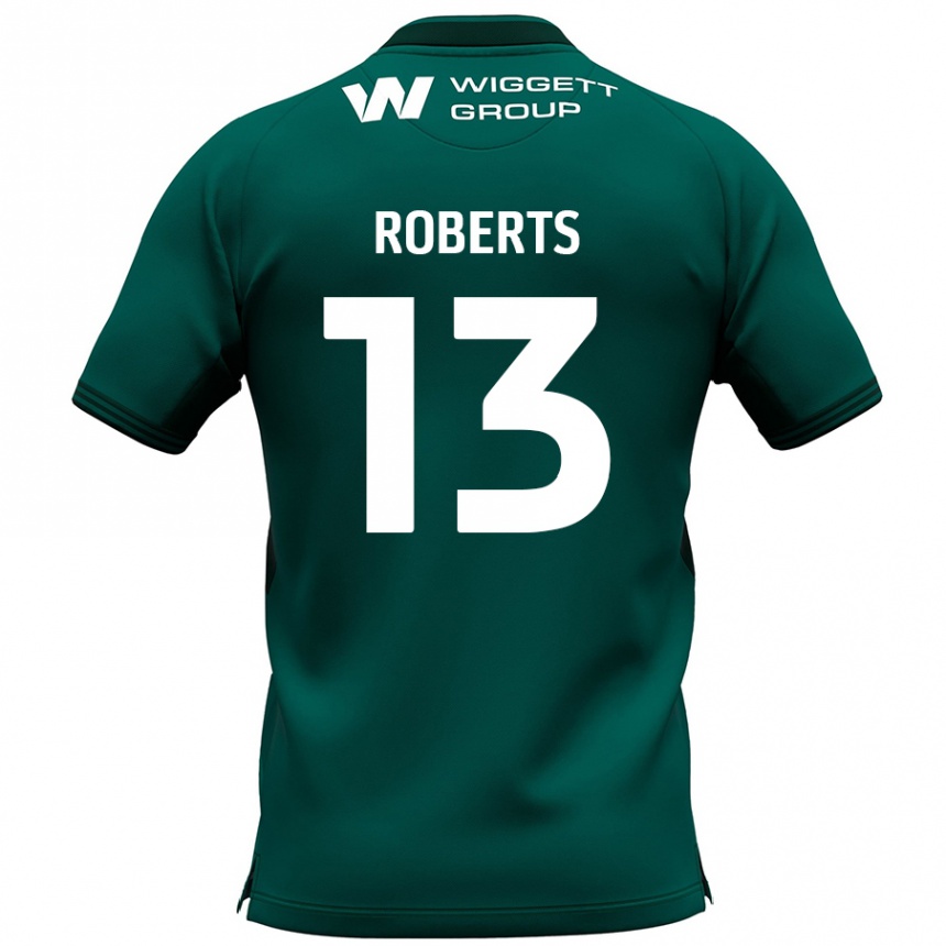 Niño Fútbol Camiseta Liam Roberts #13 Verde 2ª Equipación 2024/25 México