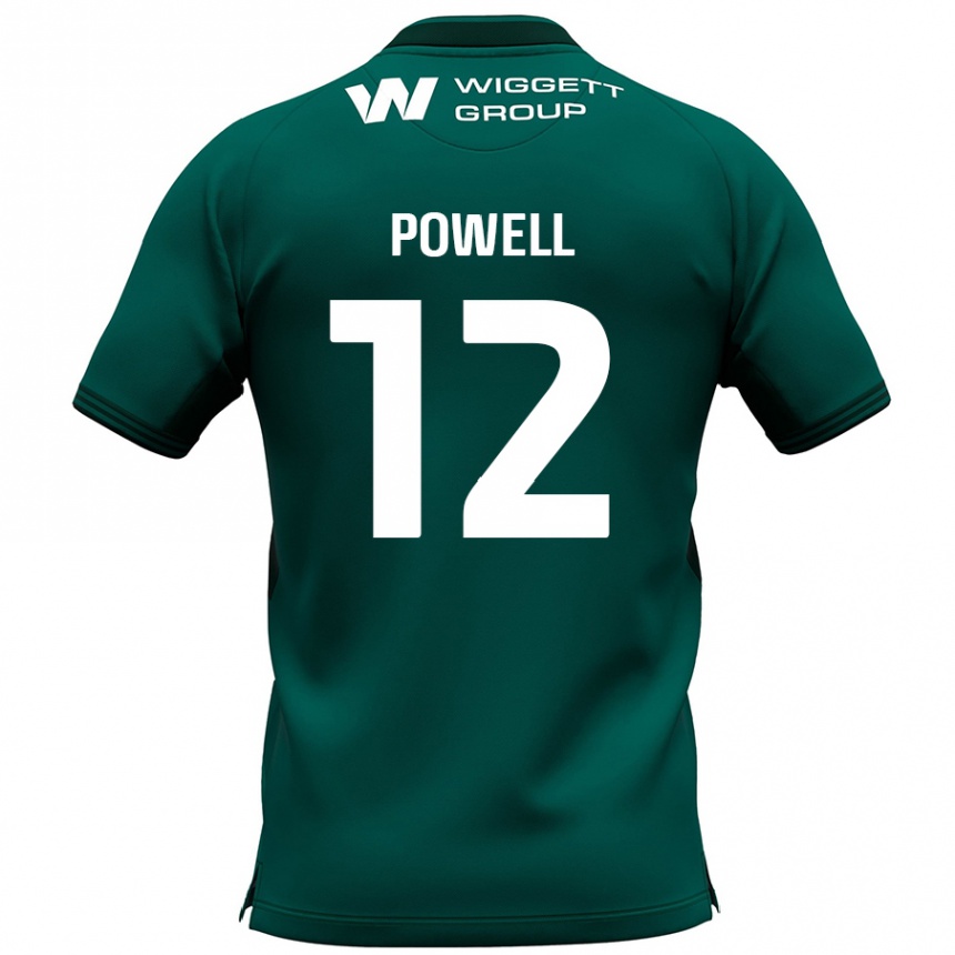 Niño Fútbol Camiseta Beth Powell #12 Verde 2ª Equipación 2024/25 México