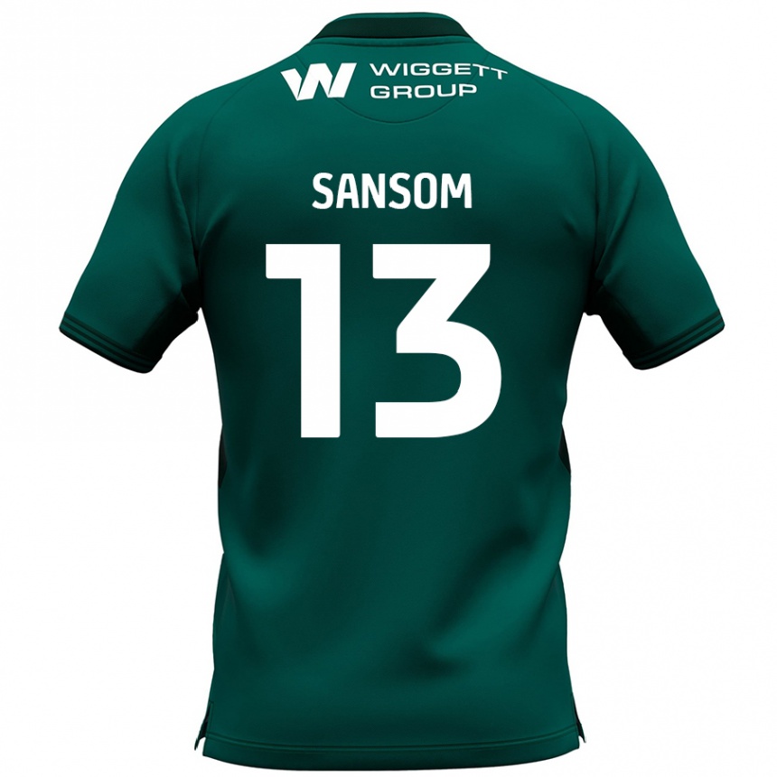 Niño Fútbol Camiseta Chloe Sansom #13 Verde 2ª Equipación 2024/25 México