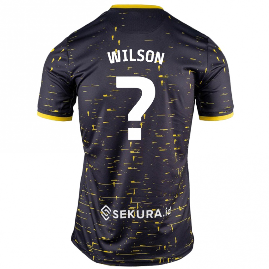 Niño Fútbol Camiseta Charlie Wilson #0 Negro Amarillo 2ª Equipación 2024/25 México