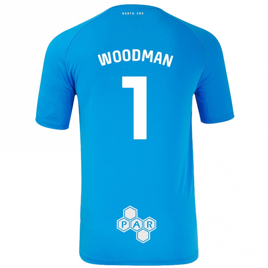 Niño Fútbol Camiseta Freddie Woodman #1 Azul Cielo 2ª Equipación 2024/25 México