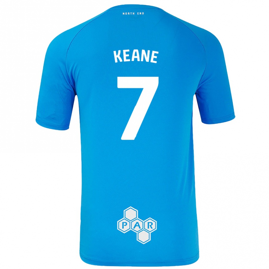 Niño Fútbol Camiseta Will Keane #7 Azul Cielo 2ª Equipación 2024/25 México