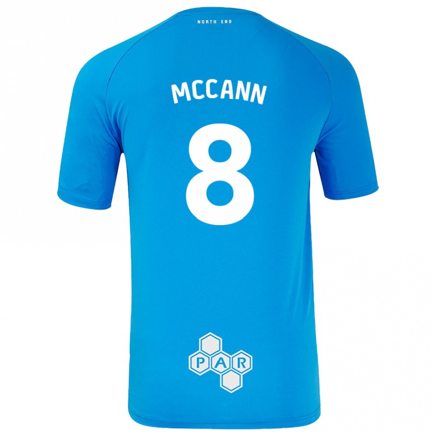 Niño Fútbol Camiseta Ali Mccann #8 Azul Cielo 2ª Equipación 2024/25 México