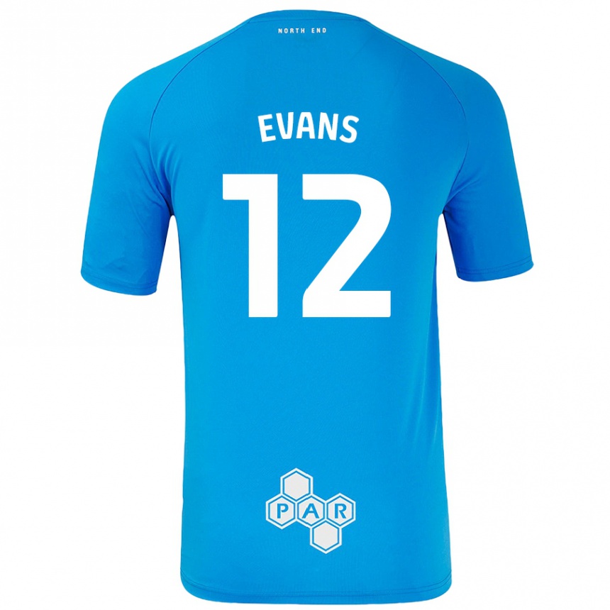 Niño Fútbol Camiseta Ched Evans #12 Azul Cielo 2ª Equipación 2024/25 México