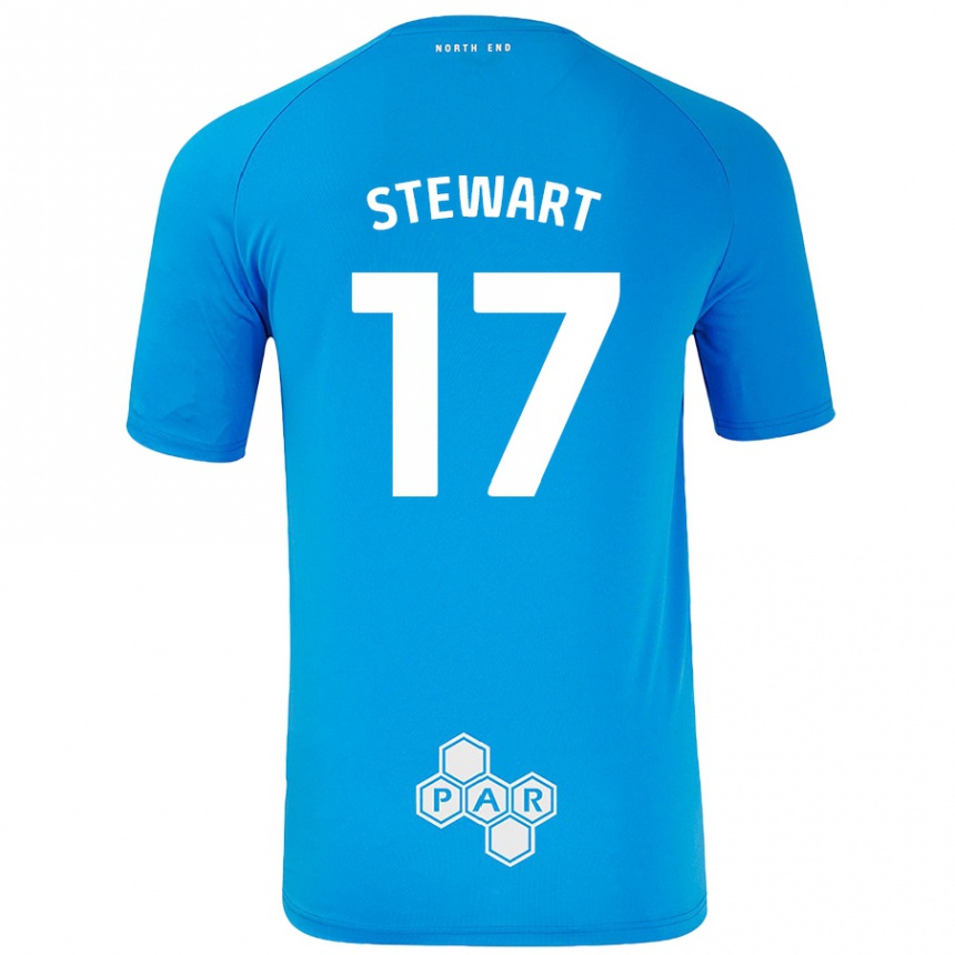 Niño Fútbol Camiseta Layton Stewart #17 Azul Cielo 2ª Equipación 2024/25 México