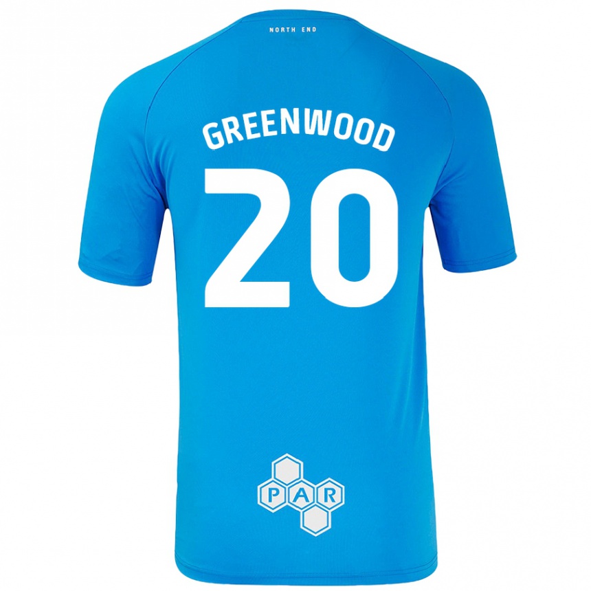 Niño Fútbol Camiseta Sam Greenwood #20 Azul Cielo 2ª Equipación 2024/25 México