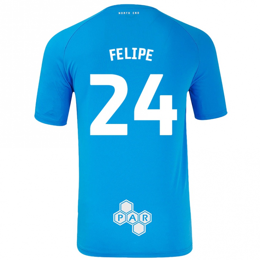 Niño Fútbol Camiseta Felipe #24 Azul Cielo 2ª Equipación 2024/25 México