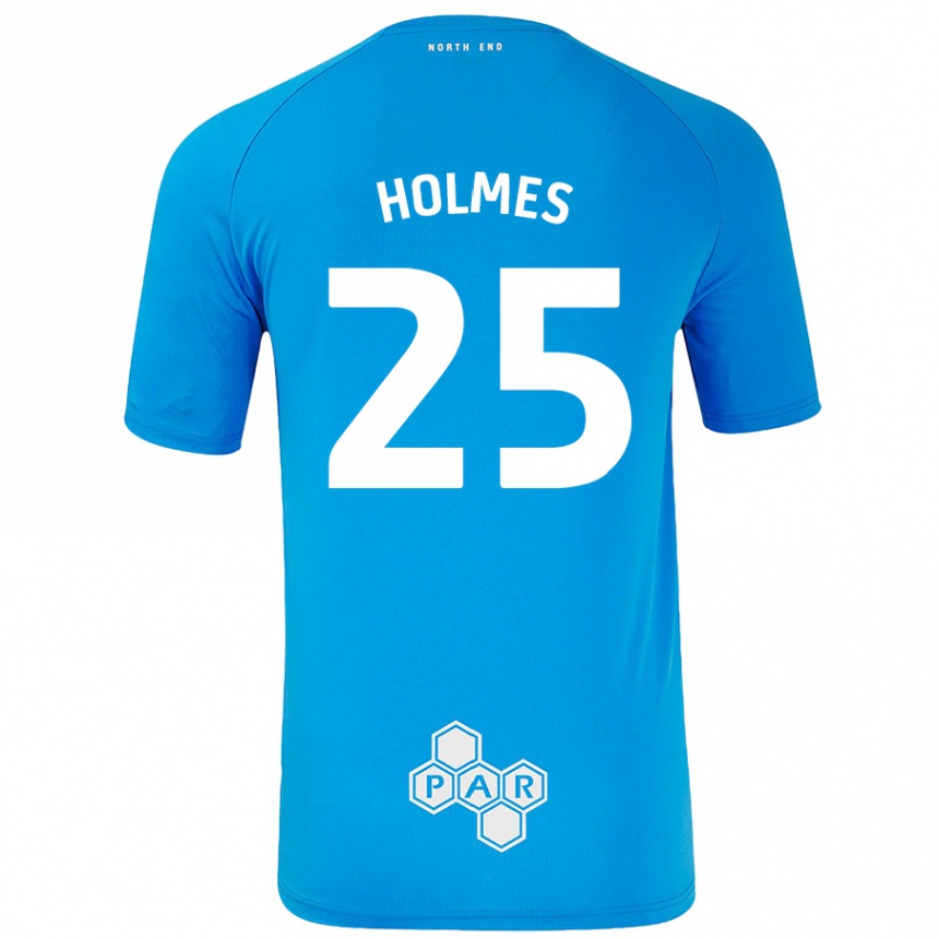 Niño Fútbol Camiseta Duane Holmes #25 Azul Cielo 2ª Equipación 2024/25 México