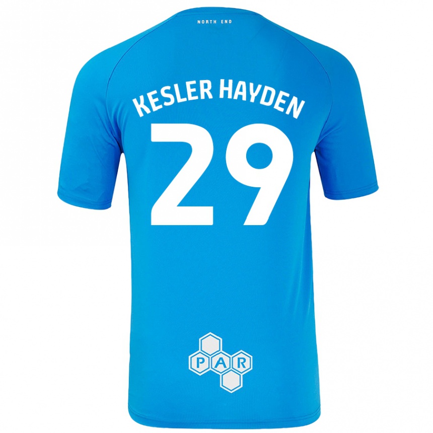 Niño Fútbol Camiseta Kaine Kesler-Hayden #29 Azul Cielo 2ª Equipación 2024/25 México