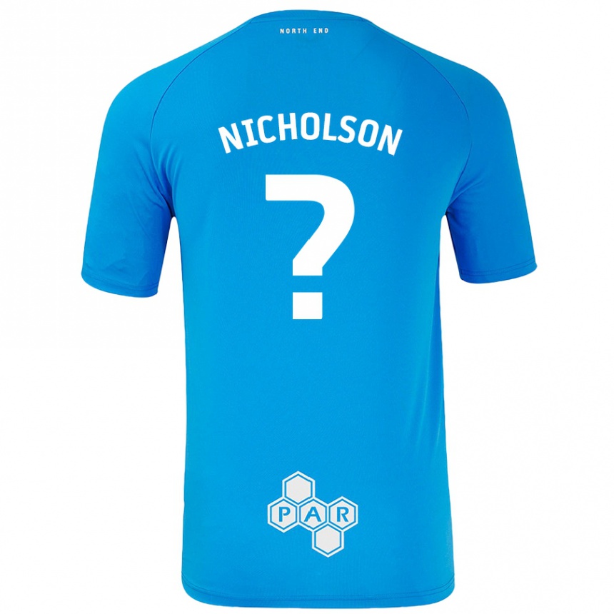 Niño Fútbol Camiseta Joseph Nicholson #0 Azul Cielo 2ª Equipación 2024/25 México