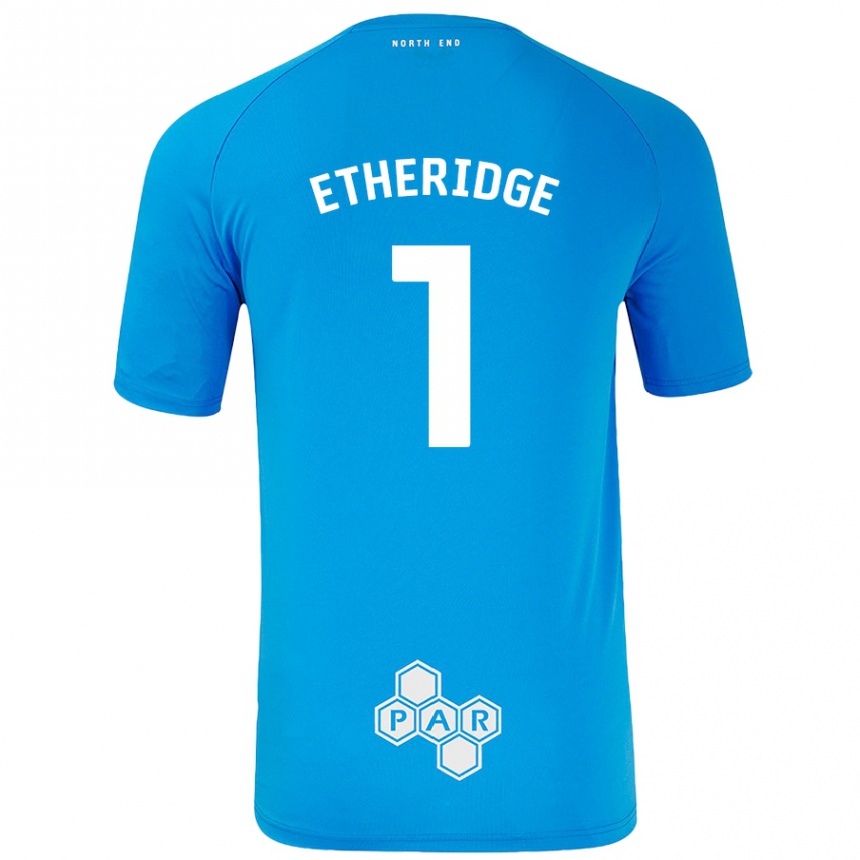 Niño Fútbol Camiseta Ellie Etheridge #1 Azul Cielo 2ª Equipación 2024/25 México