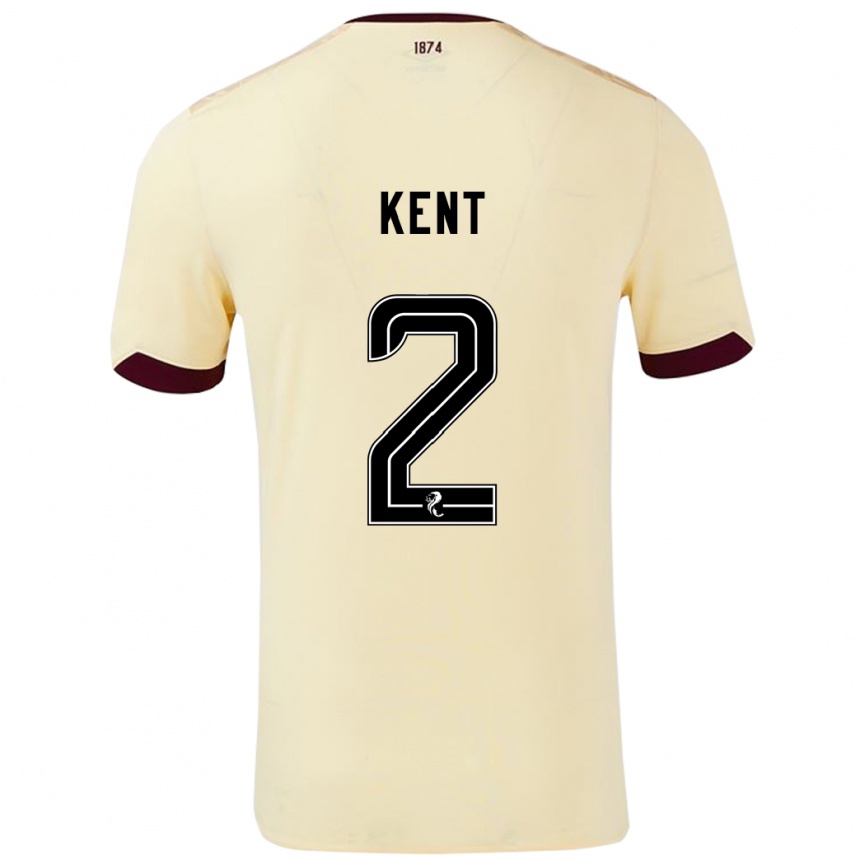 Niño Fútbol Camiseta Frankie Kent #2 Crema Burdeos 2ª Equipación 2024/25 México