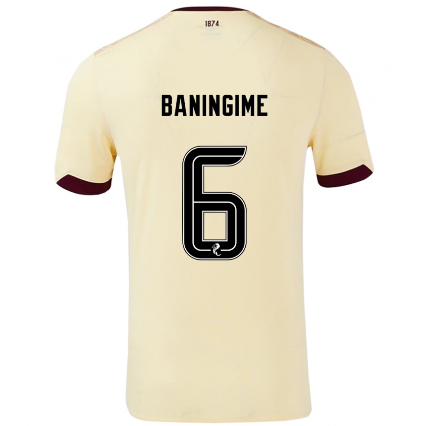 Niño Fútbol Camiseta Beni Baningime #6 Crema Burdeos 2ª Equipación 2024/25 México