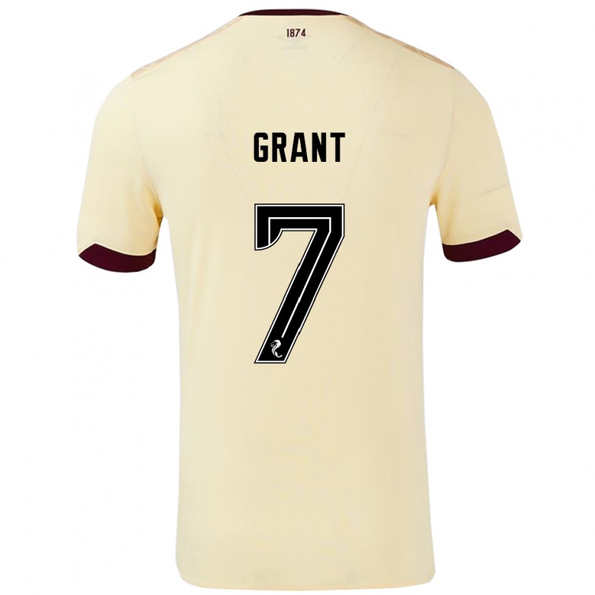 Niño Fútbol Camiseta Jorge Grant #7 Crema Burdeos 2ª Equipación 2024/25 México