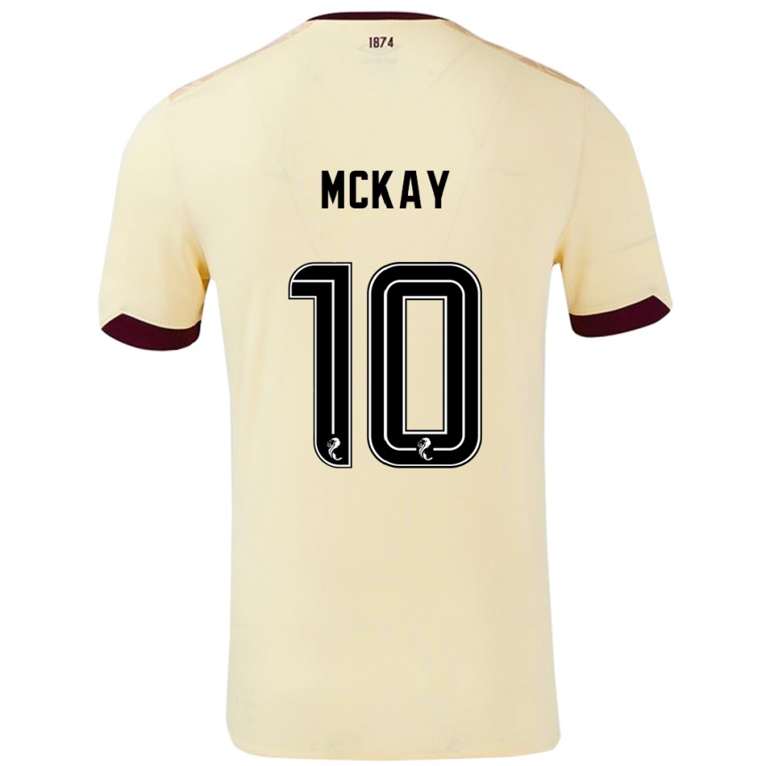 Niño Fútbol Camiseta Barrie Mckay #10 Crema Burdeos 2ª Equipación 2024/25 México