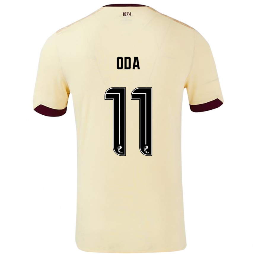 Niño Fútbol Camiseta Yutaro Oda #11 Crema Burdeos 2ª Equipación 2024/25 México