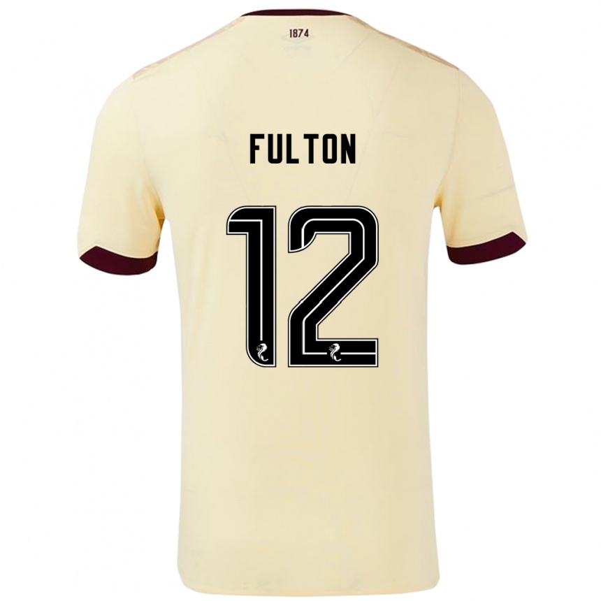 Niño Fútbol Camiseta Ryan Fulton #12 Crema Burdeos 2ª Equipación 2024/25 México