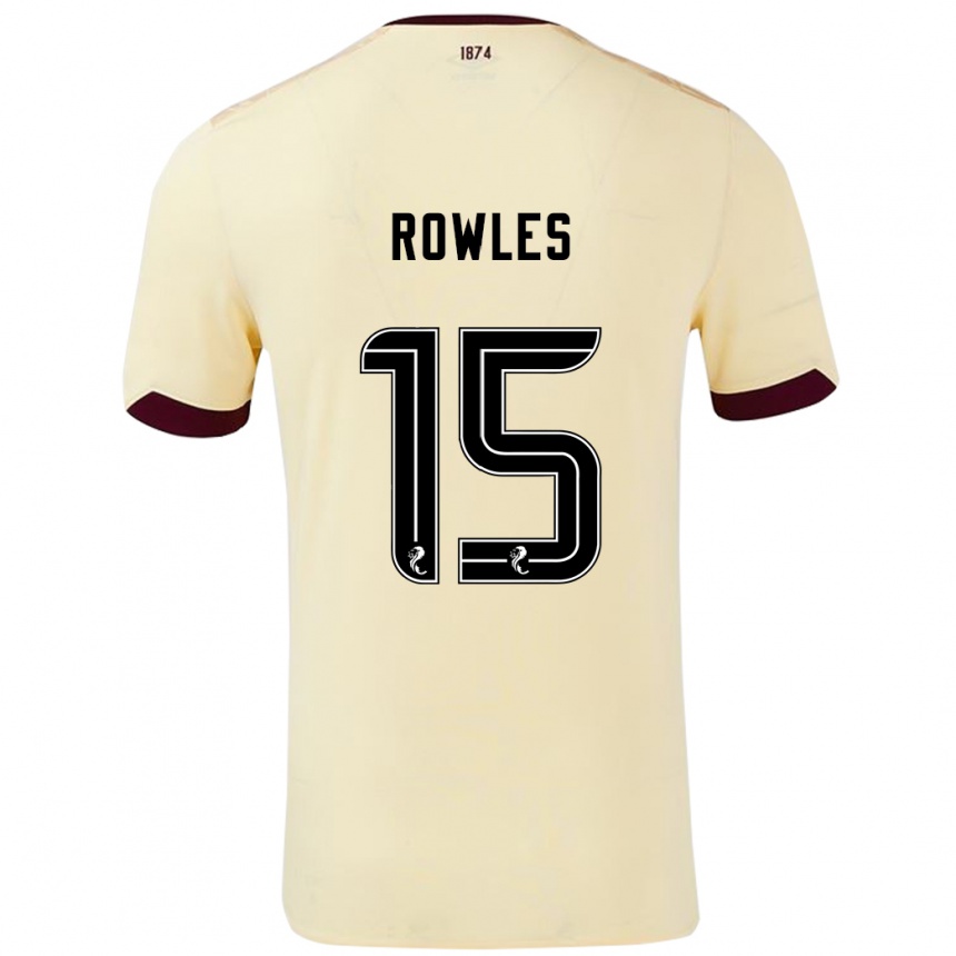 Niño Fútbol Camiseta Kye Rowles #15 Crema Burdeos 2ª Equipación 2024/25 México