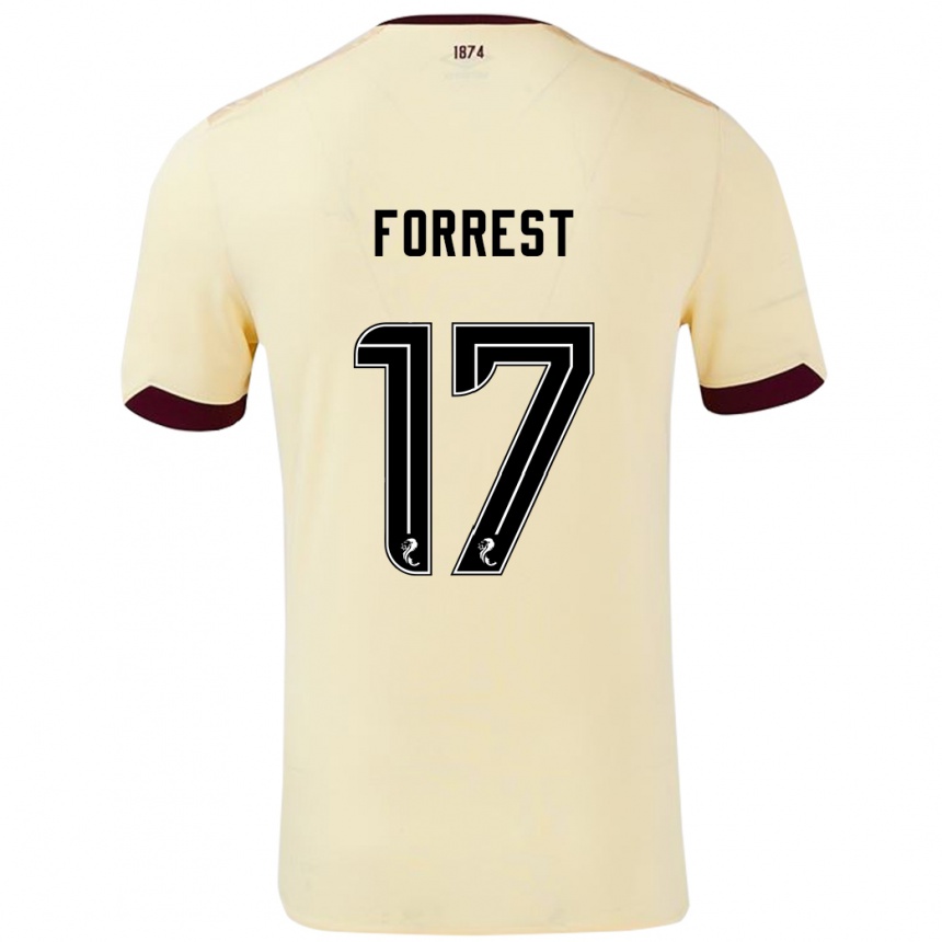 Niño Fútbol Camiseta Alan Forrest #17 Crema Burdeos 2ª Equipación 2024/25 México