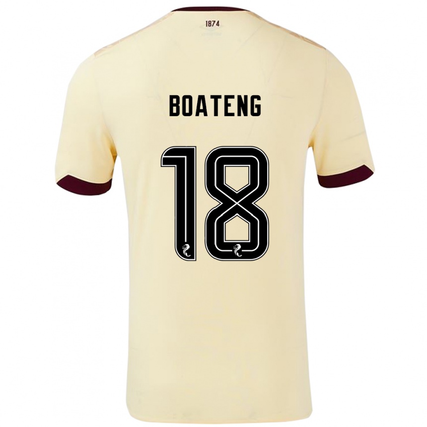 Niño Fútbol Camiseta Malachi Boateng #18 Crema Burdeos 2ª Equipación 2024/25 México