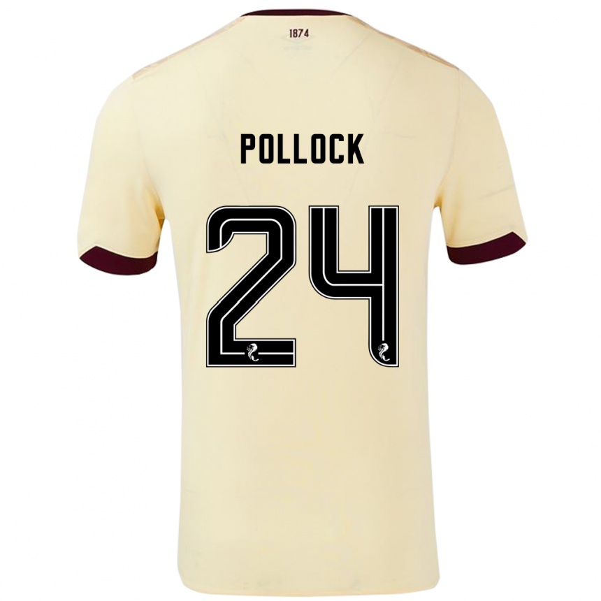 Niño Fútbol Camiseta Finlay Pollock #24 Crema Burdeos 2ª Equipación 2024/25 México