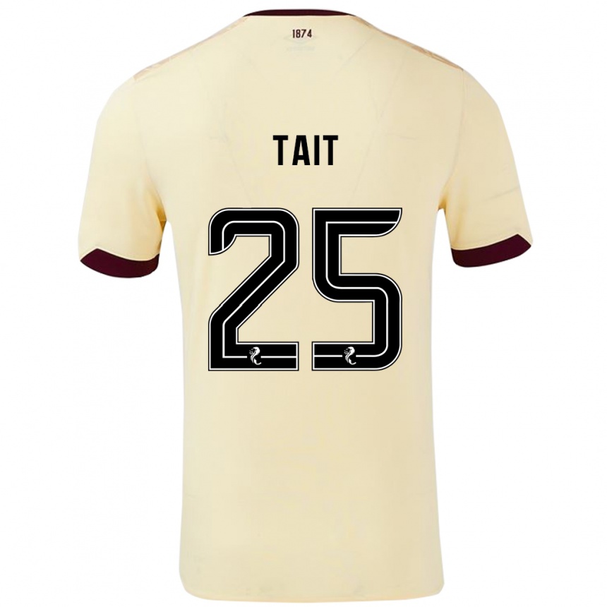 Niño Fútbol Camiseta Macaulay Tait #25 Crema Burdeos 2ª Equipación 2024/25 México