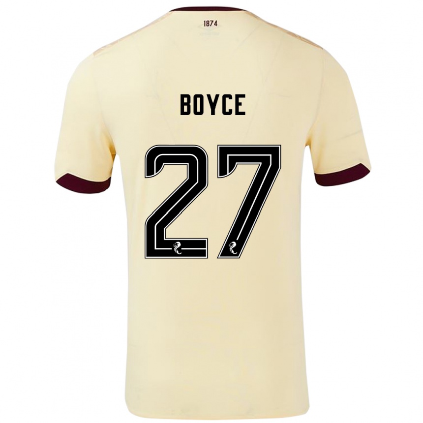 Niño Fútbol Camiseta Liam Boyce #27 Crema Burdeos 2ª Equipación 2024/25 México