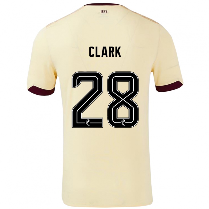 Niño Fútbol Camiseta Zander Clark #28 Crema Burdeos 2ª Equipación 2024/25 México