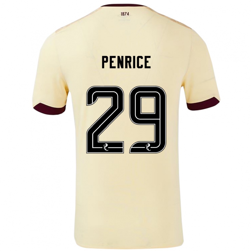 Niño Fútbol Camiseta James Penrice #29 Crema Burdeos 2ª Equipación 2024/25 México