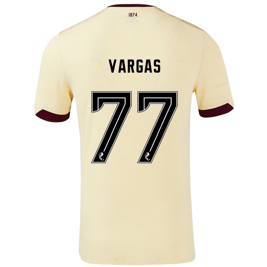 Niño Fútbol Camiseta Kenneth Vargas #77 Crema Burdeos 2ª Equipación 2024/25 México