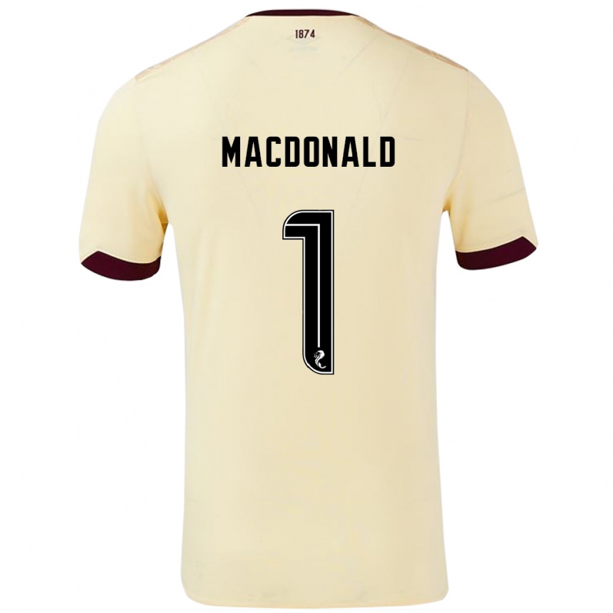 Niño Fútbol Camiseta Jamie Macdonald #1 Crema Burdeos 2ª Equipación 2024/25 México