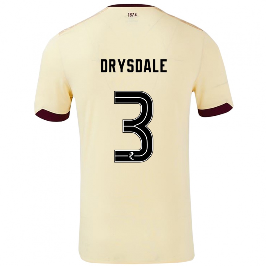 Niño Fútbol Camiseta Ethan Drysdale #3 Crema Burdeos 2ª Equipación 2024/25 México