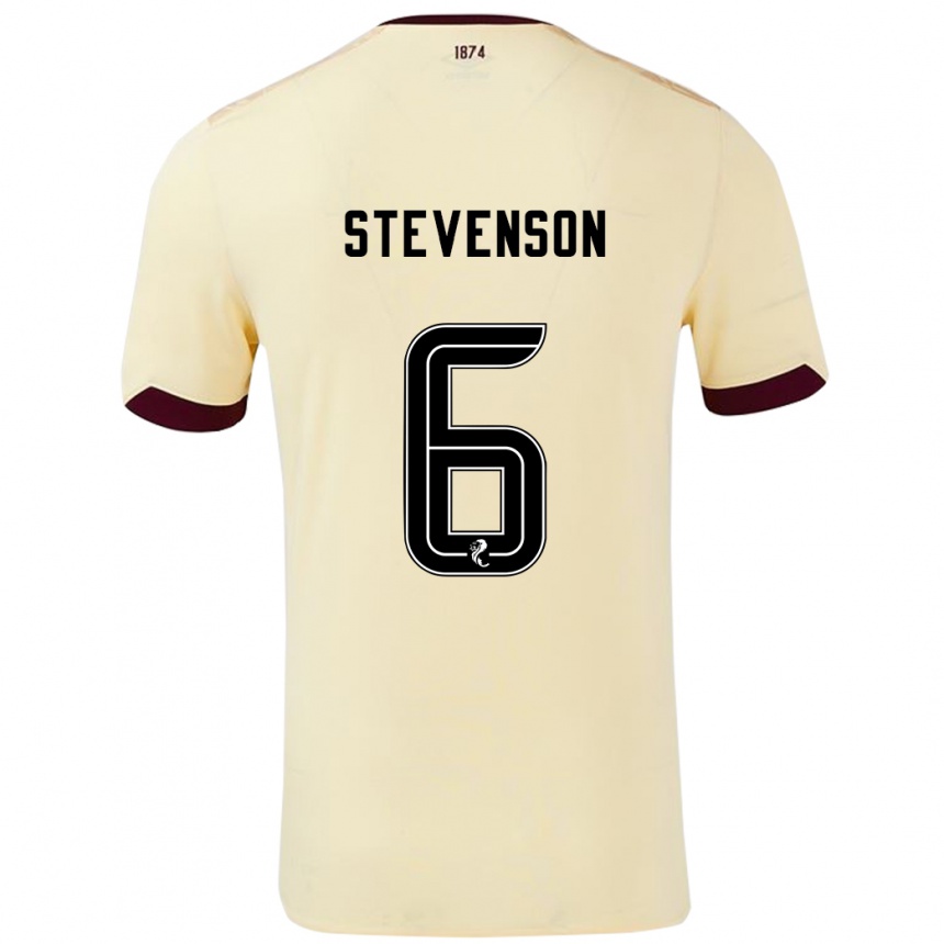 Niño Fútbol Camiseta Gus Stevenson #6 Crema Burdeos 2ª Equipación 2024/25 México