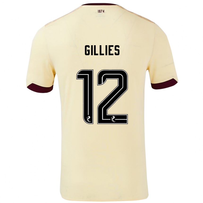 Niño Fútbol Camiseta Matthew Gillies #12 Crema Burdeos 2ª Equipación 2024/25 México