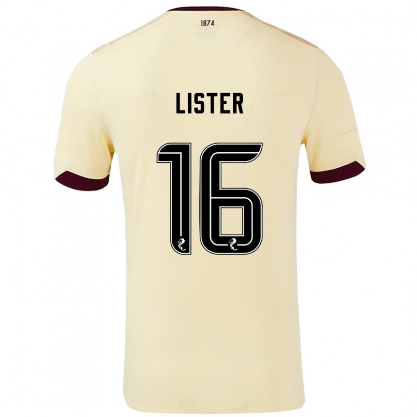 Niño Fútbol Camiseta Henry Lister #16 Crema Burdeos 2ª Equipación 2024/25 México