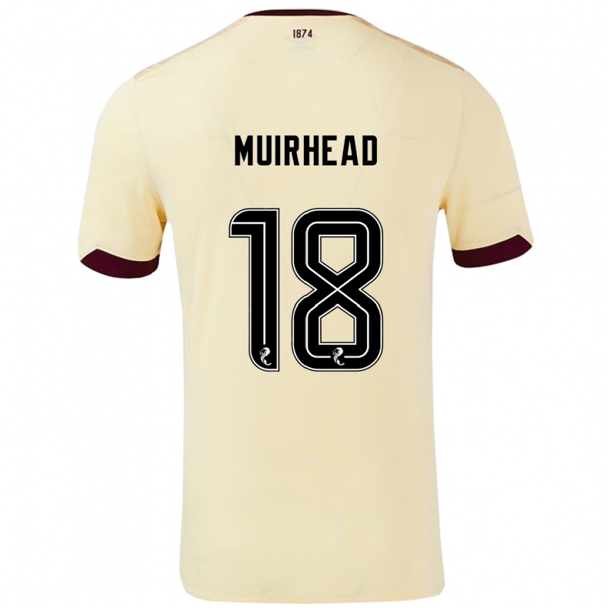 Niño Fútbol Camiseta Owen Muirhead #18 Crema Burdeos 2ª Equipación 2024/25 México