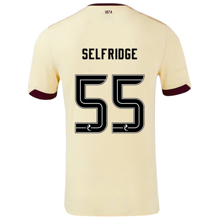 Niño Fútbol Camiseta Louis Selfridge #55 Crema Burdeos 2ª Equipación 2024/25 México