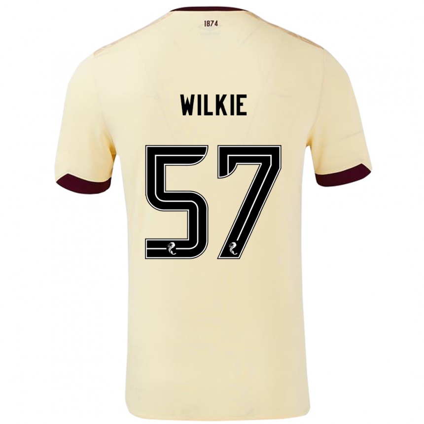 Niño Fútbol Camiseta Coupar Wilkie #57 Crema Burdeos 2ª Equipación 2024/25 México