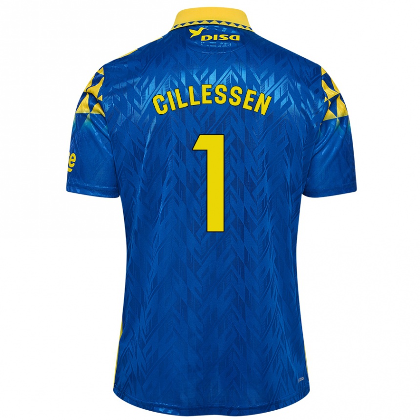 Niño Fútbol Camiseta Jasper Cillessen #1 Azul Amarillo 2ª Equipación 2024/25 México