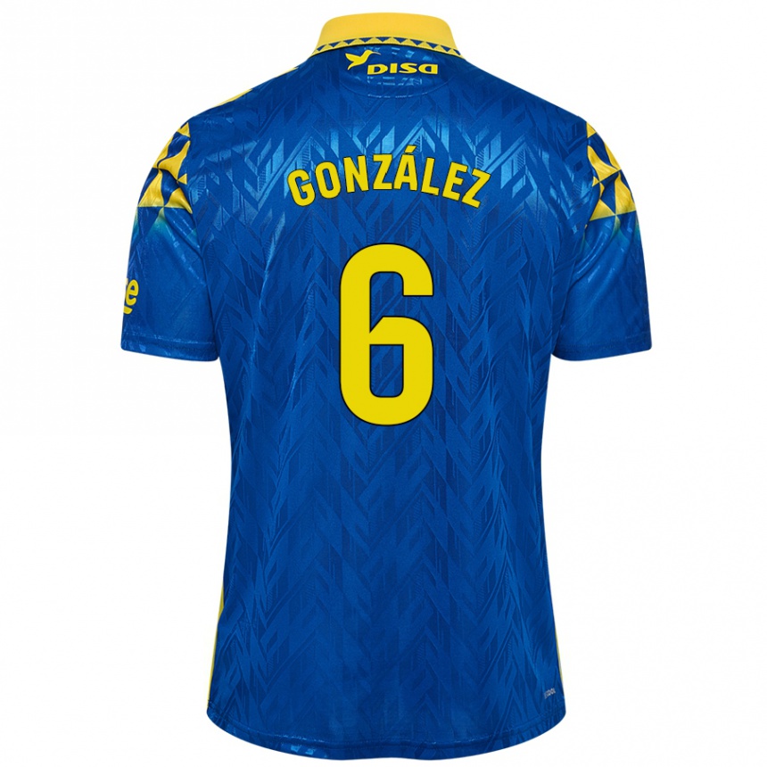 Niño Fútbol Camiseta Fabio González #6 Azul Amarillo 2ª Equipación 2024/25 México