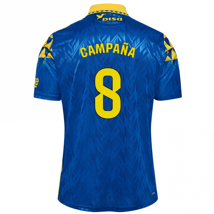 Niño Fútbol Camiseta José Campaña #8 Azul Amarillo 2ª Equipación 2024/25 México