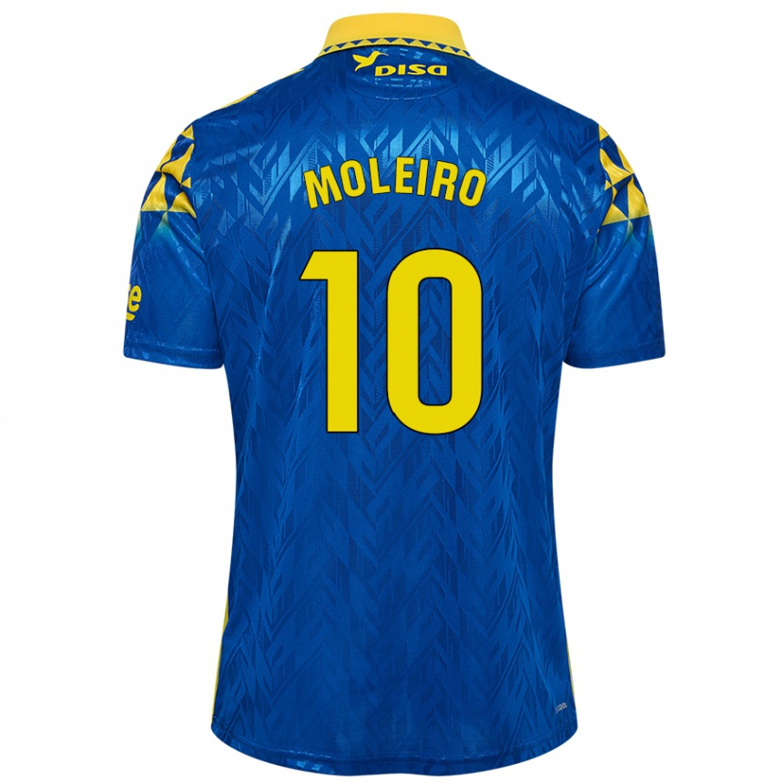 Niño Fútbol Camiseta Alberto Moleiro #10 Azul Amarillo 2ª Equipación 2024/25 México