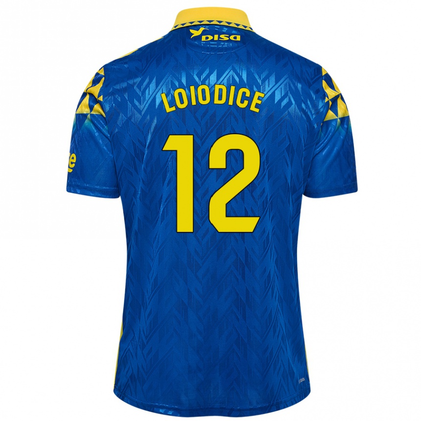 Niño Fútbol Camiseta Enzo Loiodice #12 Azul Amarillo 2ª Equipación 2024/25 México