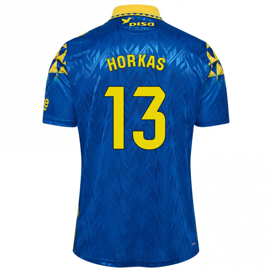 Niño Fútbol Camiseta Dinko Horkas #13 Azul Amarillo 2ª Equipación 2024/25 México