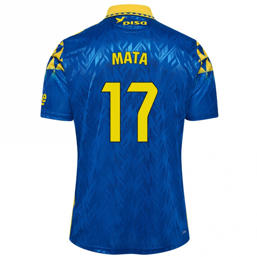 Niño Fútbol Camiseta Jaime Mata #17 Azul Amarillo 2ª Equipación 2024/25 México