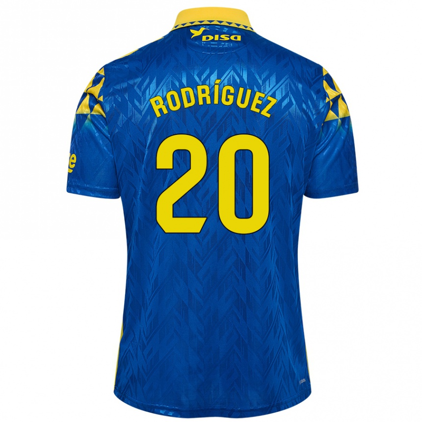 Niño Fútbol Camiseta Kirian Rodríguez #20 Azul Amarillo 2ª Equipación 2024/25 México