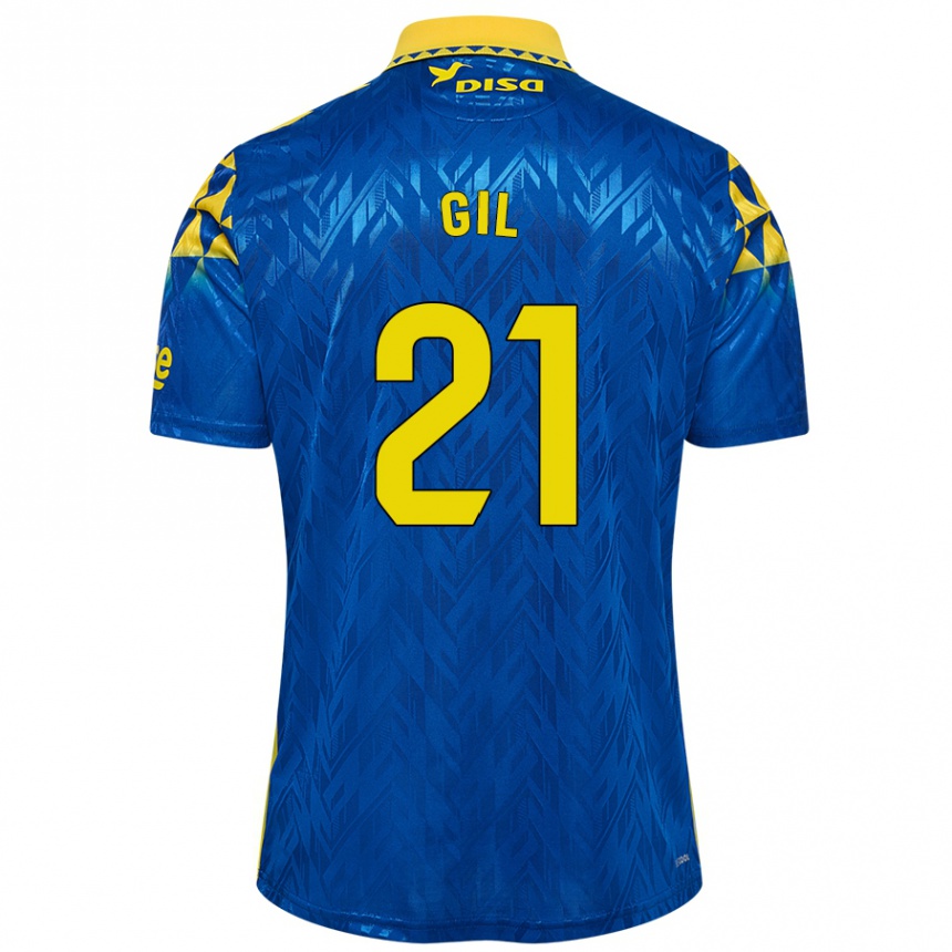 Niño Fútbol Camiseta Iván Gil #21 Azul Amarillo 2ª Equipación 2024/25 México