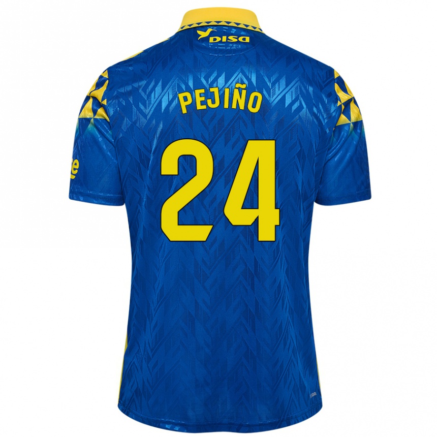 Niño Fútbol Camiseta Pejiño #24 Azul Amarillo 2ª Equipación 2024/25 México