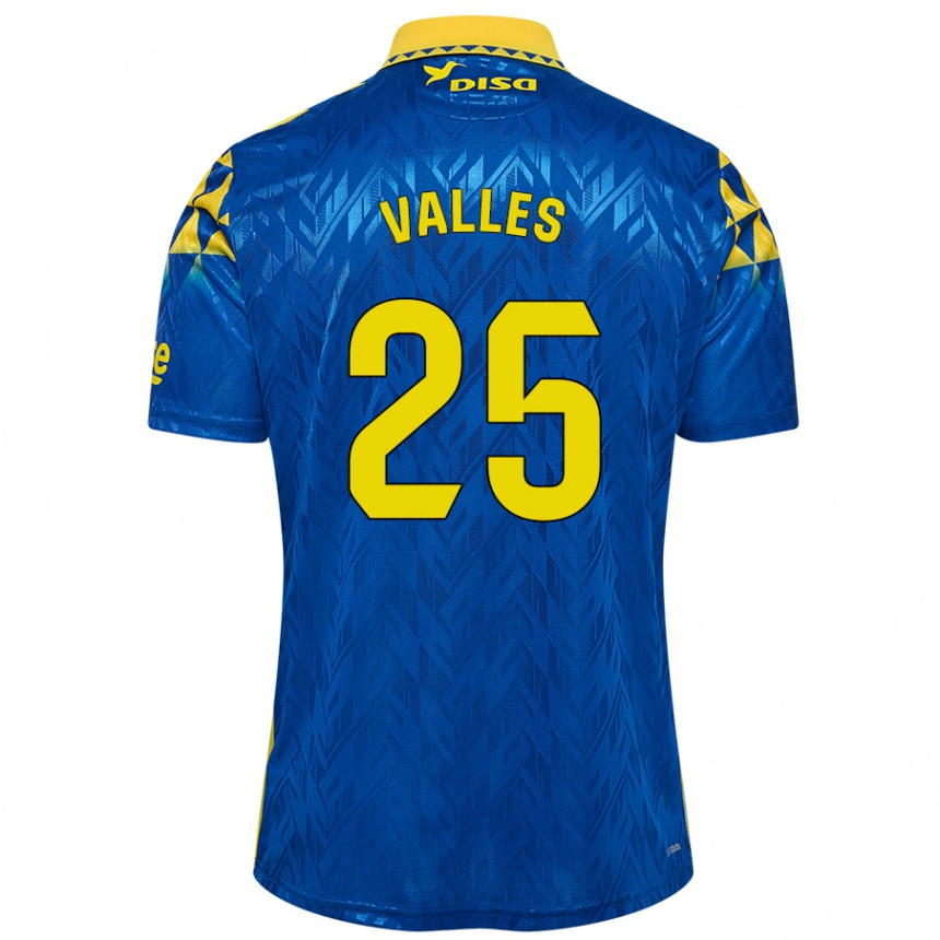 Niño Fútbol Camiseta Álvaro Valles #25 Azul Amarillo 2ª Equipación 2024/25 México