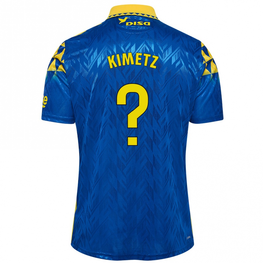 Niño Fútbol Camiseta Kimetz García #0 Azul Amarillo 2ª Equipación 2024/25 México